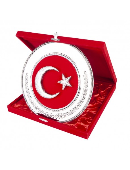 Türk Bayrağı Tabak Plaket